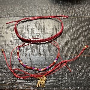 OSFM Set Of 3 Adjustable Bolo Bracelets!